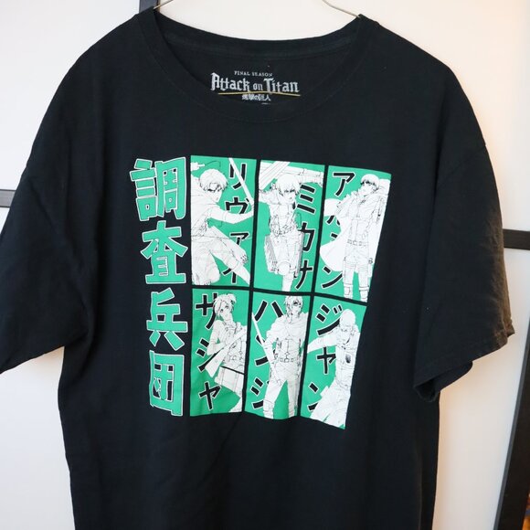Attack on Titan Green Tee – Size L. Anime. Graphic. Kodanasha. Fandom. Comic - Picture 1 of 4